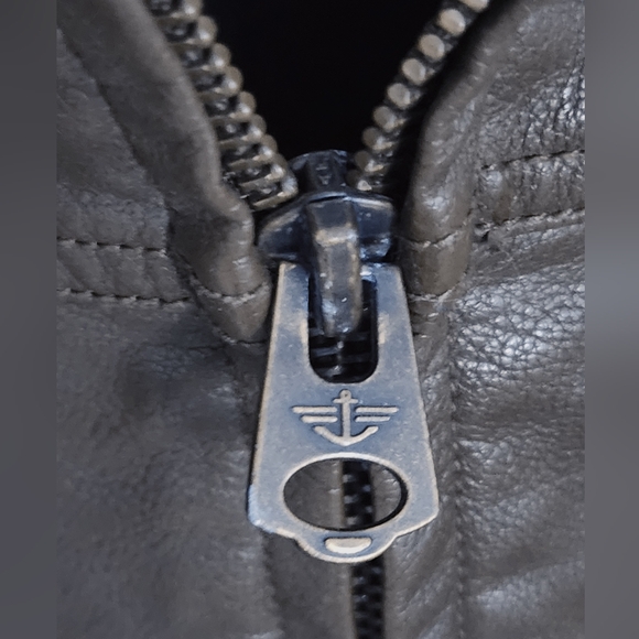 Dockers Men's Faux Leather Lined Water Resistant Shell Snap Cuffs Pockets Sz XL - Picture 4 of 14